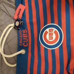 Chicago cubs nautical striped tote bag